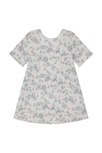 Robe courte imprimé dos nu en denim - Tofu