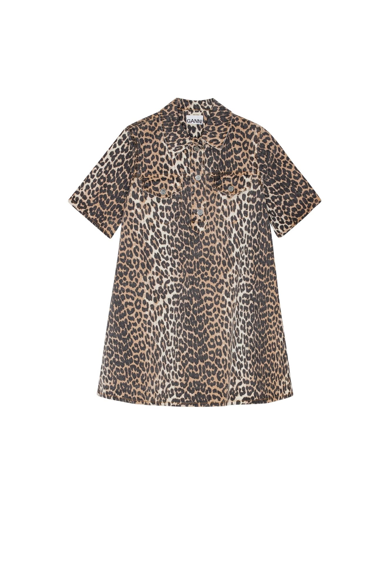 Robe courte à imprimé animal - Leopard
