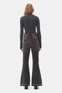 Pantalon flare en denim - Washed Black