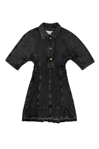 Robe courte en denim - Washed Black