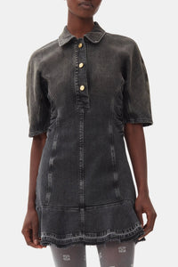 Robe courte en denim - Washed Black