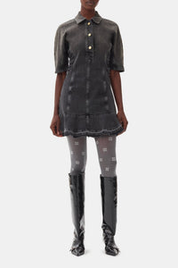Robe courte en denim - Washed Black