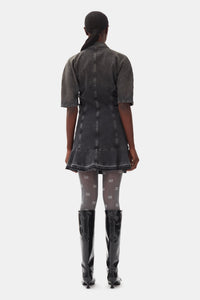 Robe courte en denim - Washed Black