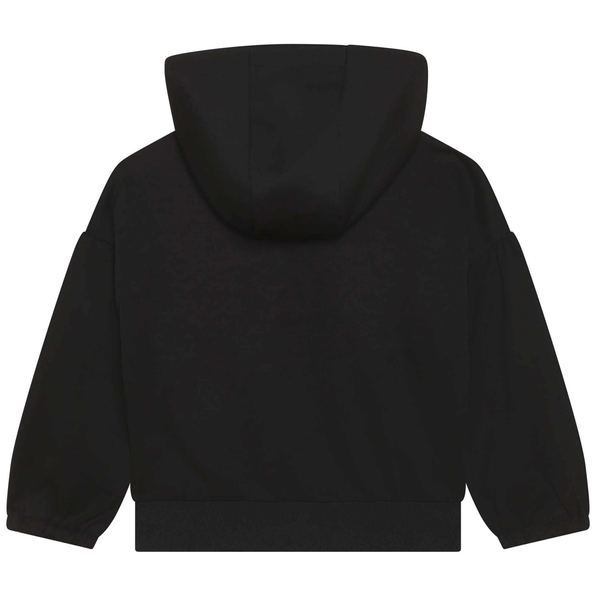 Cardigan à capuche en double jersey - Black