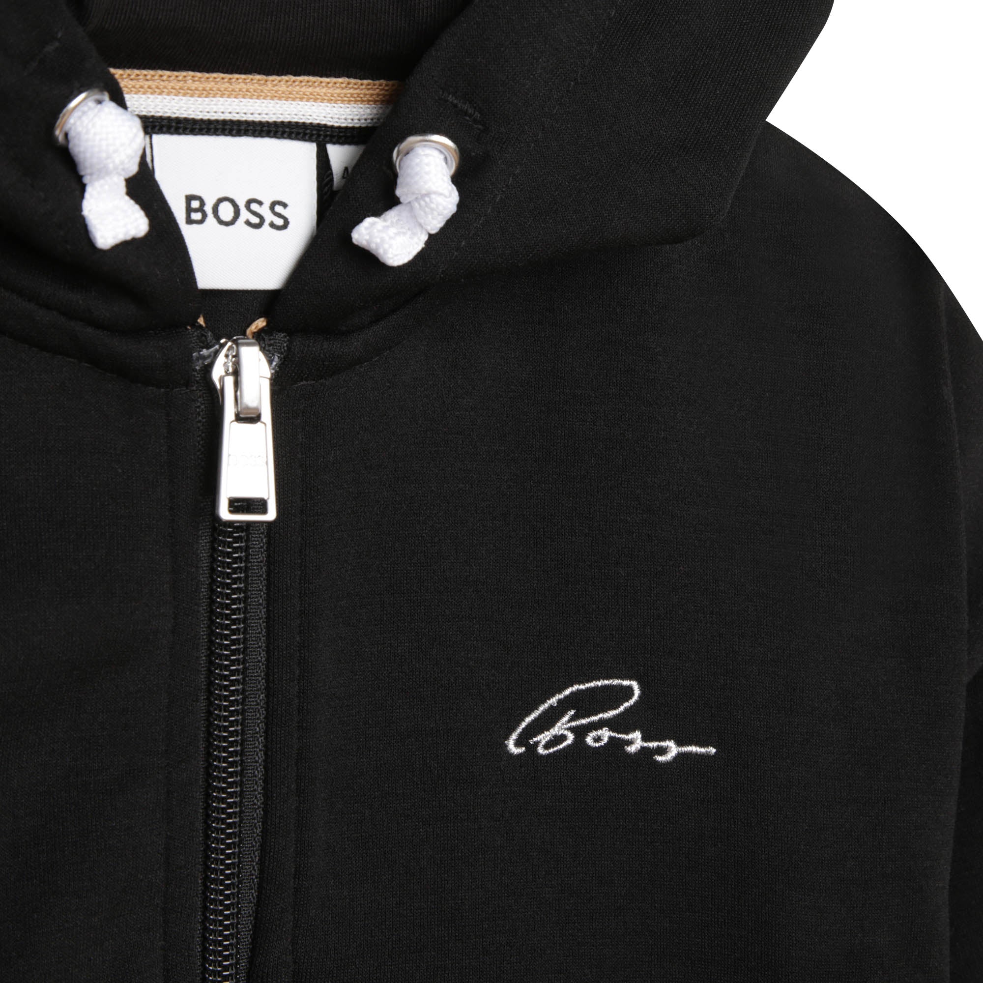 Cardigan à capuche en double jersey - Black