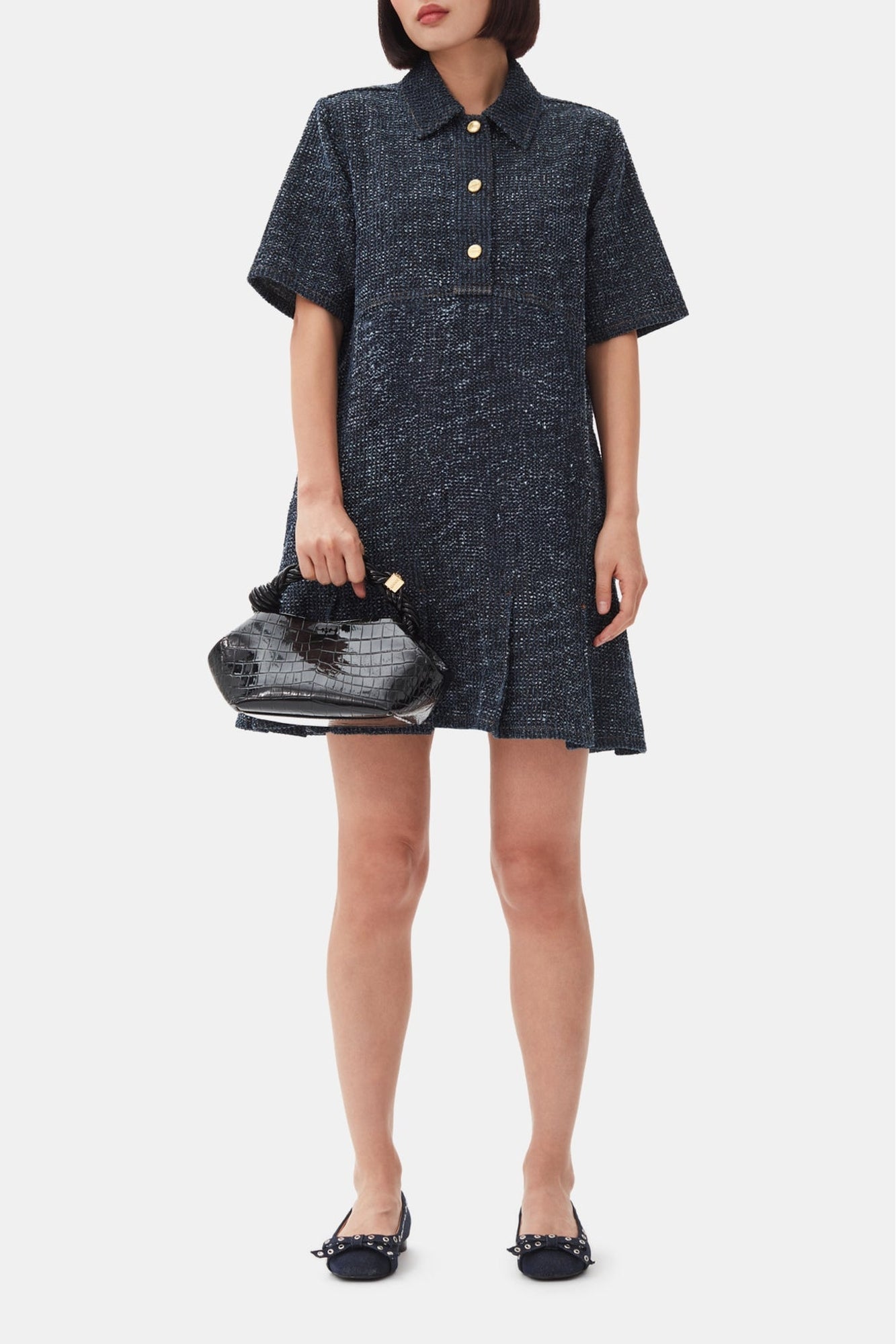 Robe courte en denim - Rinse
