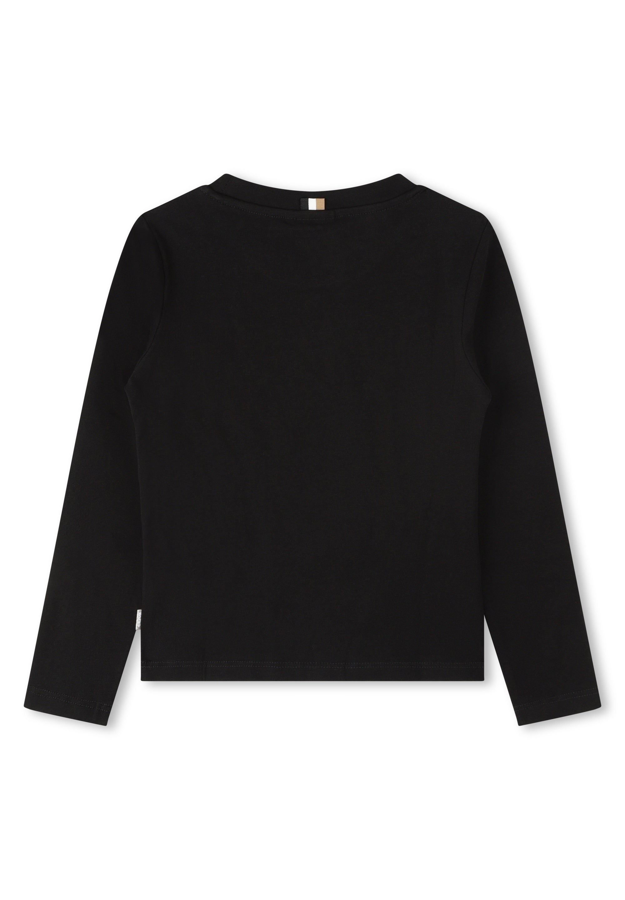 Long-sleeved T-shirt with cotton logo - Black