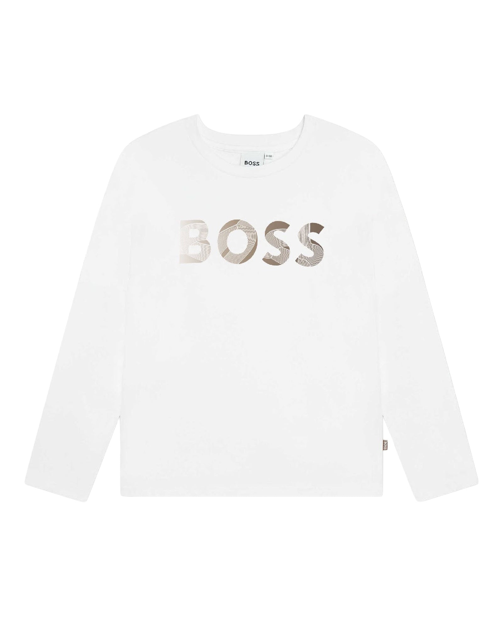 T-shirt manches longues avec logo en coton - Blanc