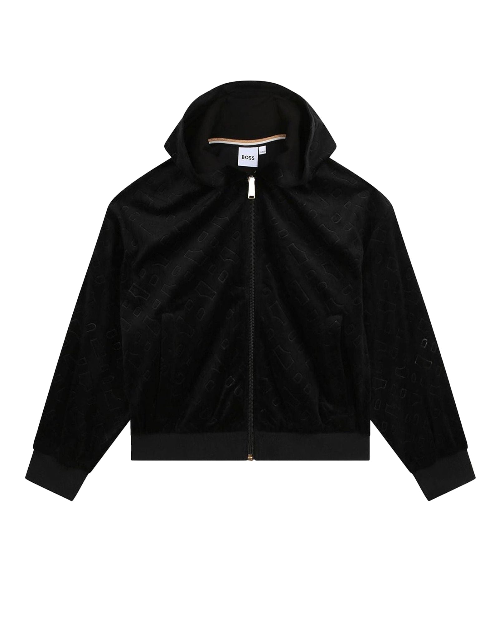 Velvet zip cardigan - Black