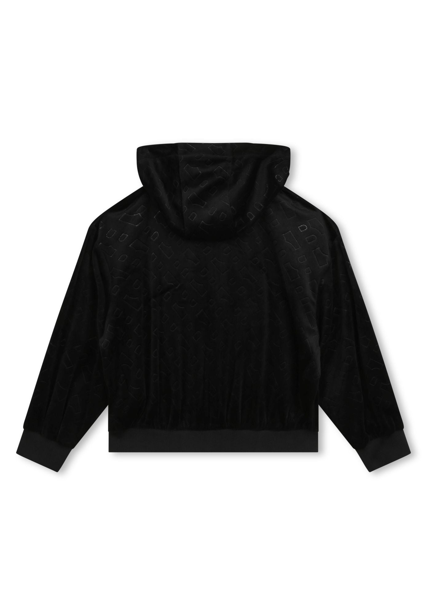 Velvet zip cardigan - Black