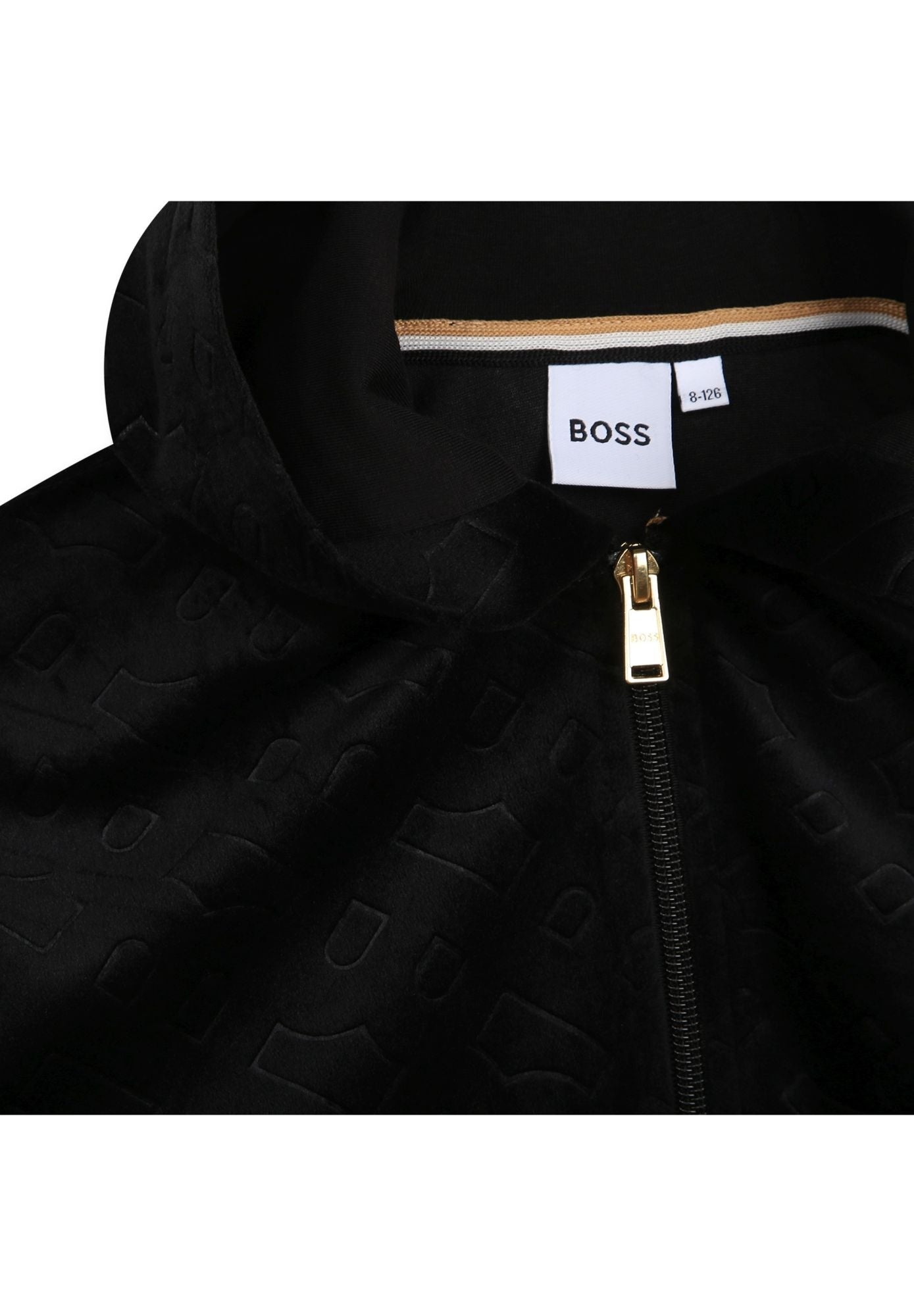 Velvet zip cardigan - Black