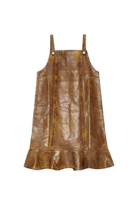 Robe courte en denim - Cognac