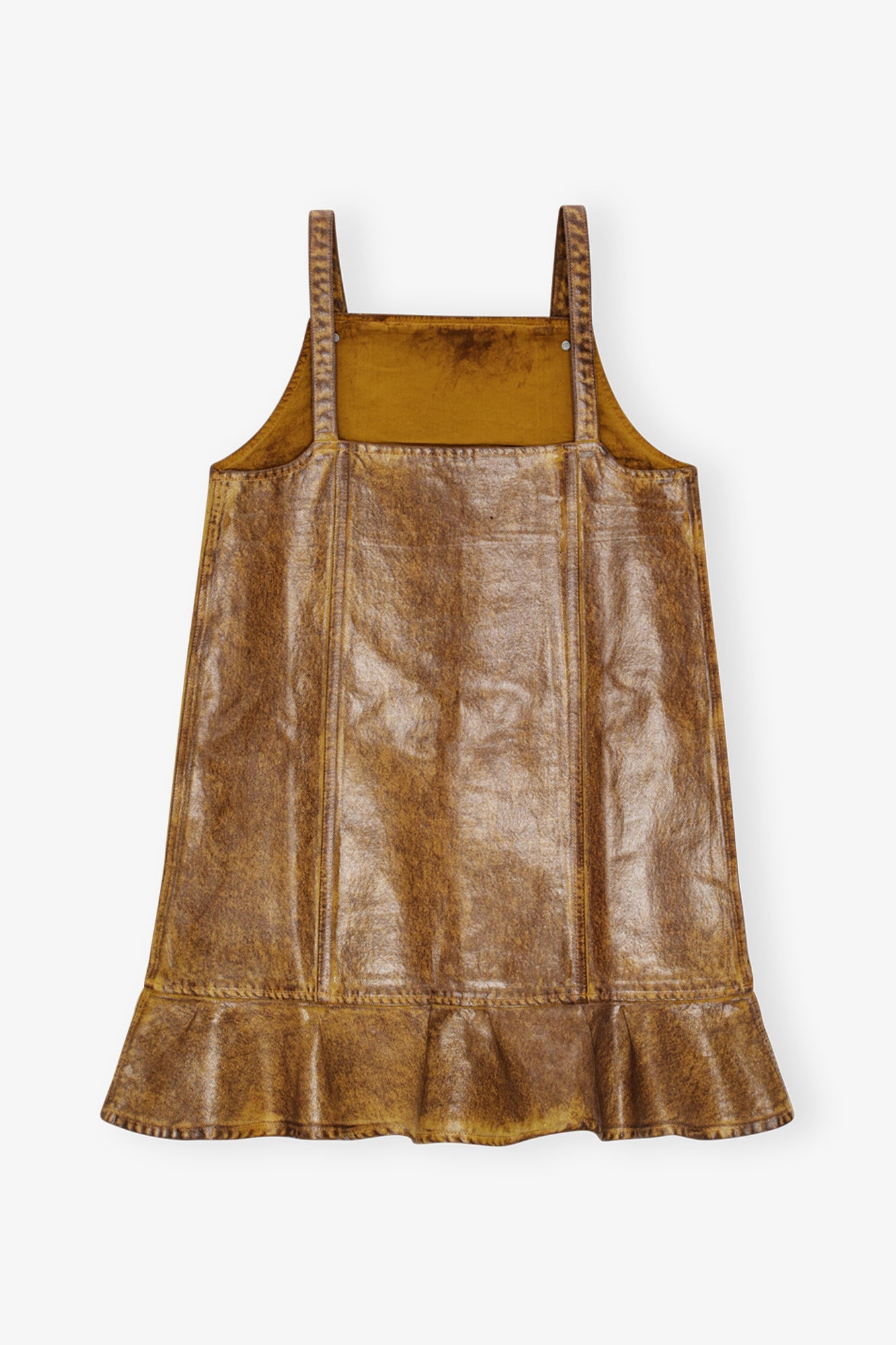 Robe courte en denim - Cognac