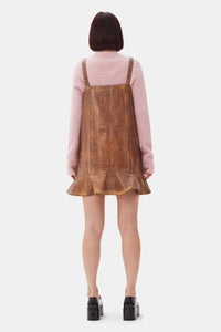 Robe courte en denim - Cognac