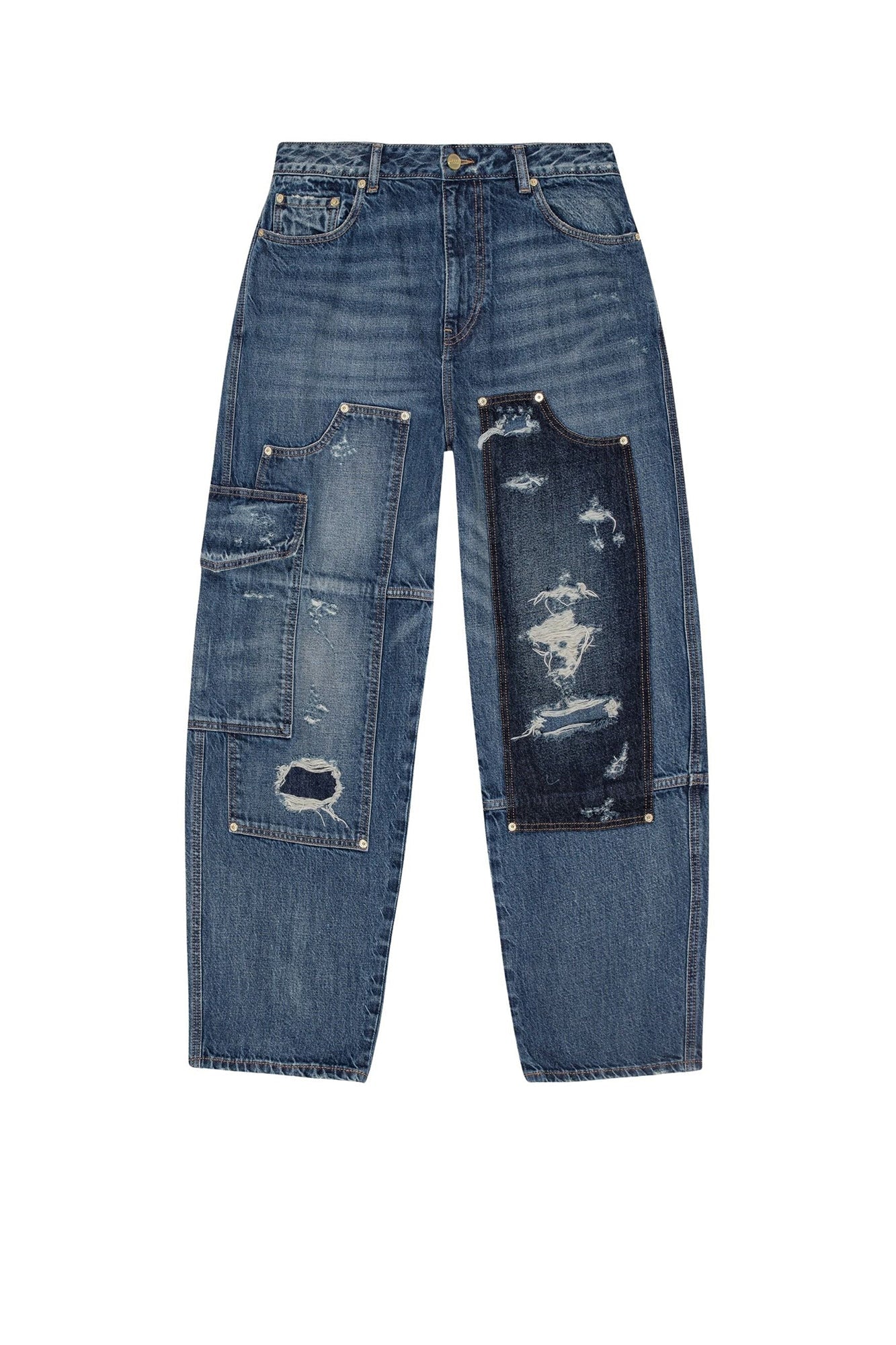 Pantalon Carpentiers en denim - Mid Blue Vintage