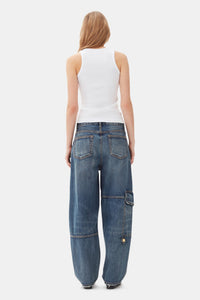 Pantalon Carpentiers en denim - Mid Blue Vintage