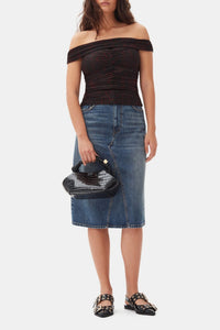 Jupe midi en denim - Mid Blue Vintage