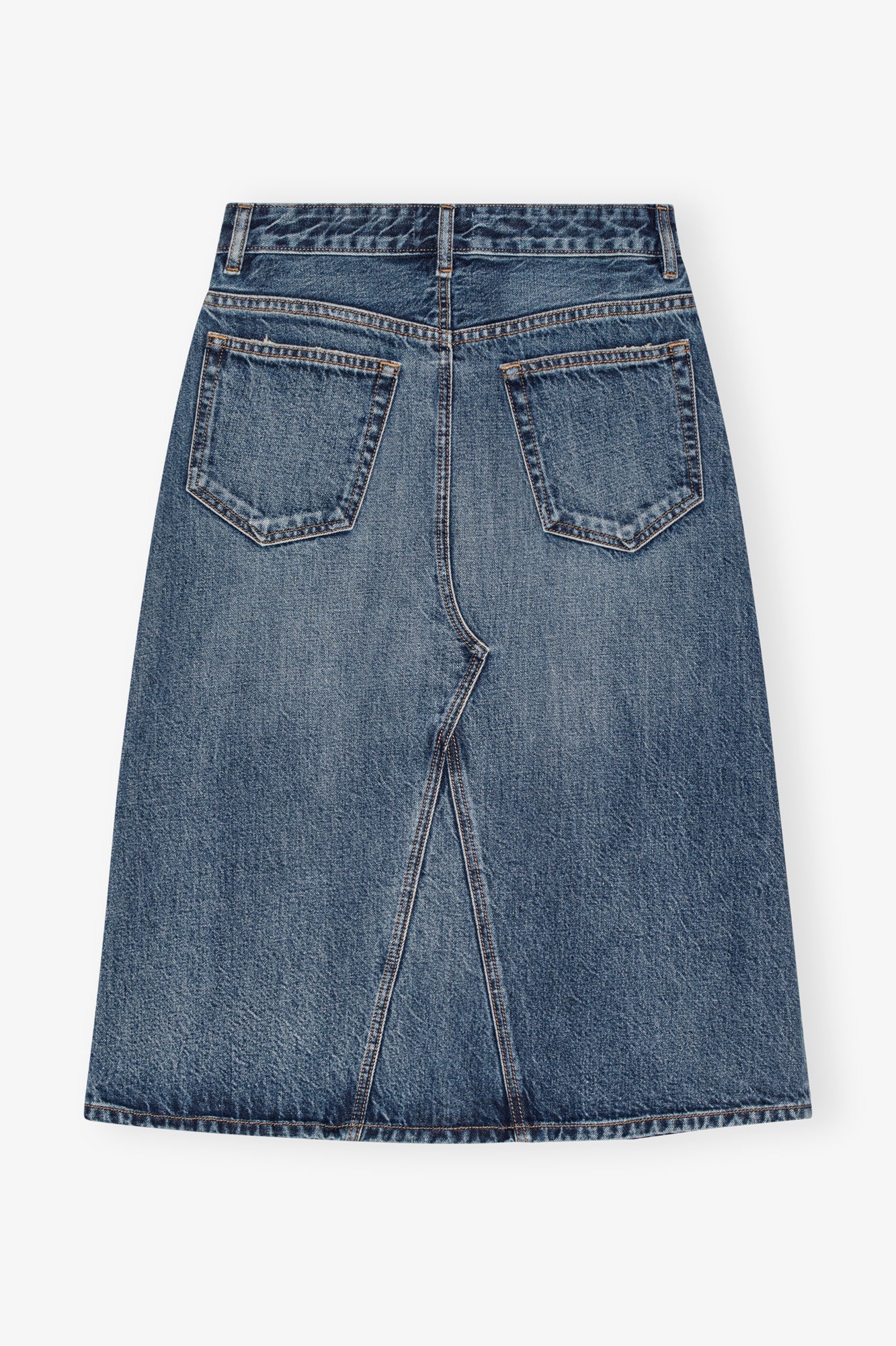 Jupe midi en denim - Mid Blue Vintage
