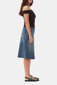 Jupe midi en denim - Mid Blue Vintage