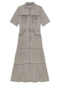 Robe longue Future en denim - Gray Quill