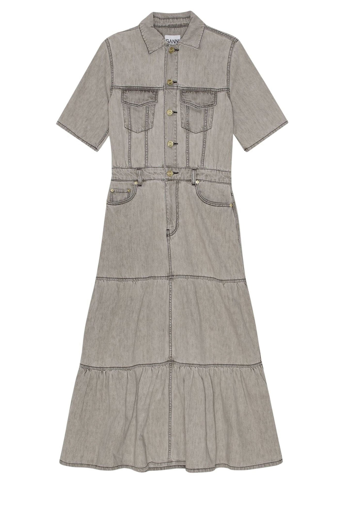 Robe longue Future en denim - Gray Quill
