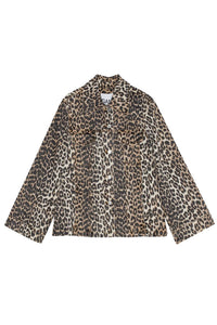 Animal print denim jacket - Leopard