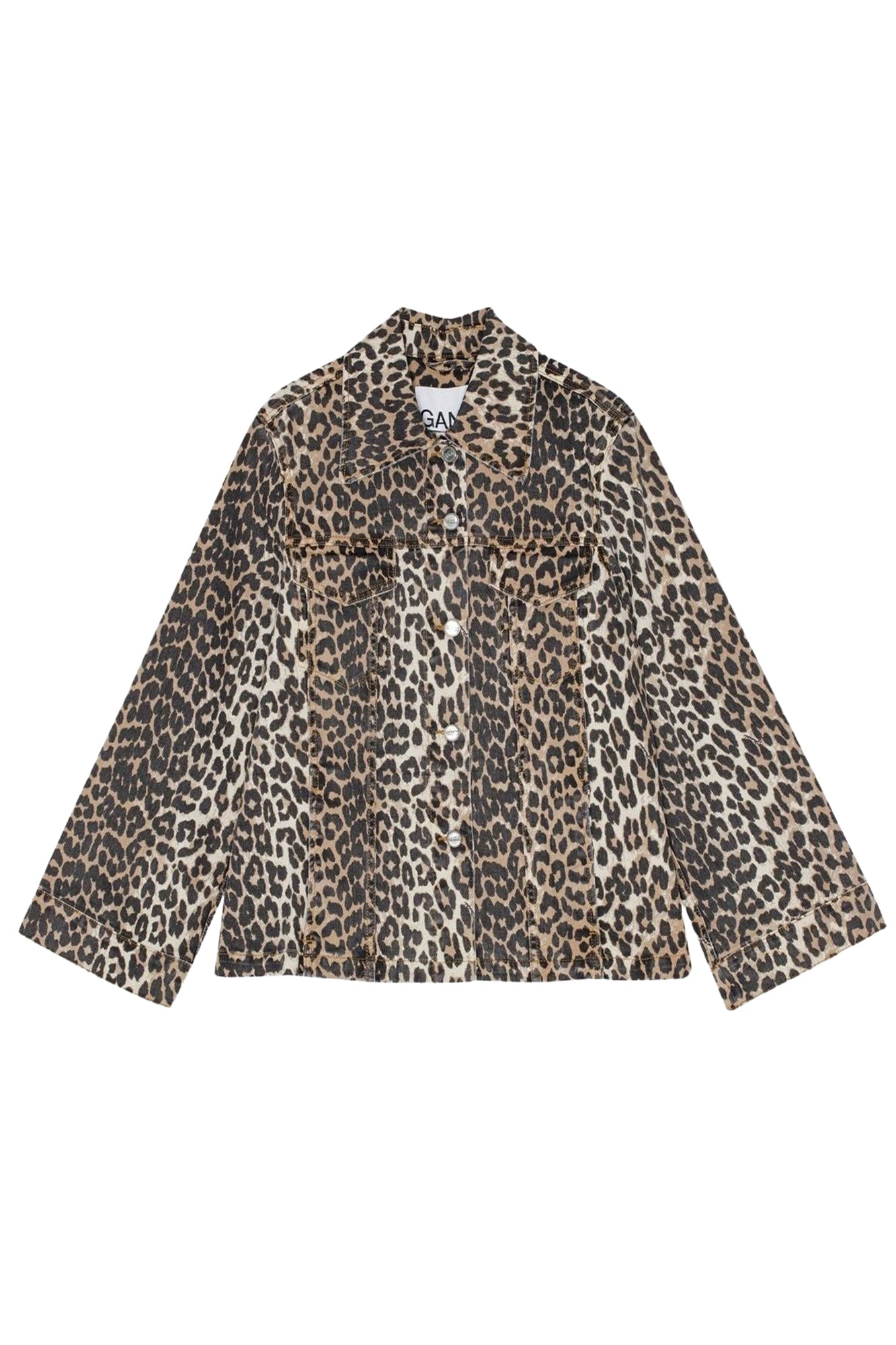 Animal print denim jacket - Leopard