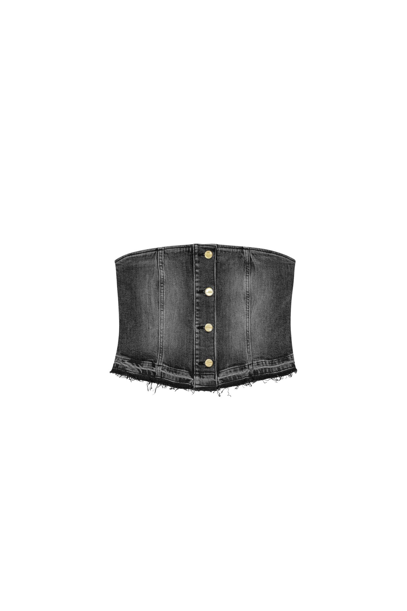 Top délavé en denim - Washed Black
