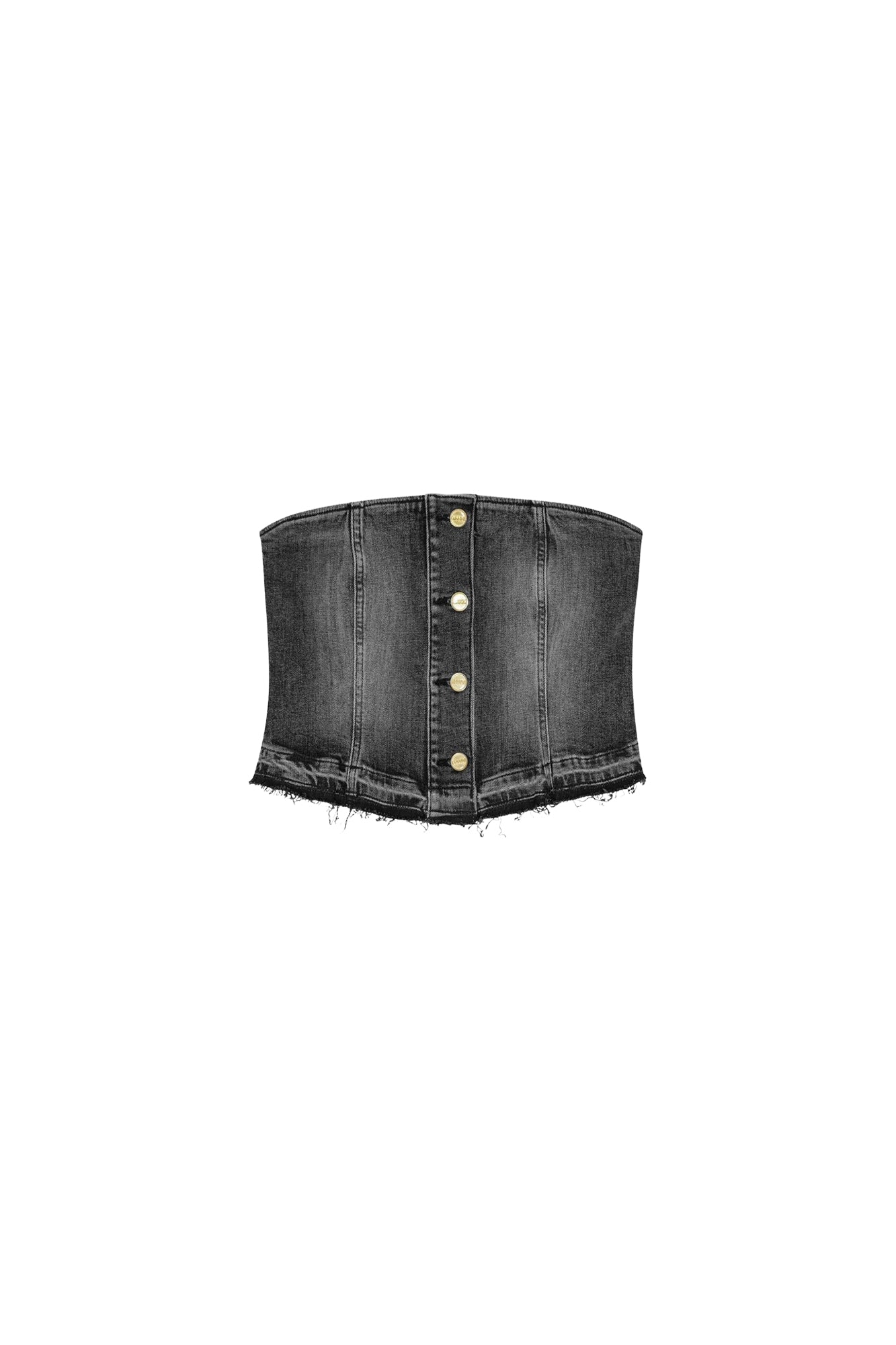 Washed denim top - Washed Black