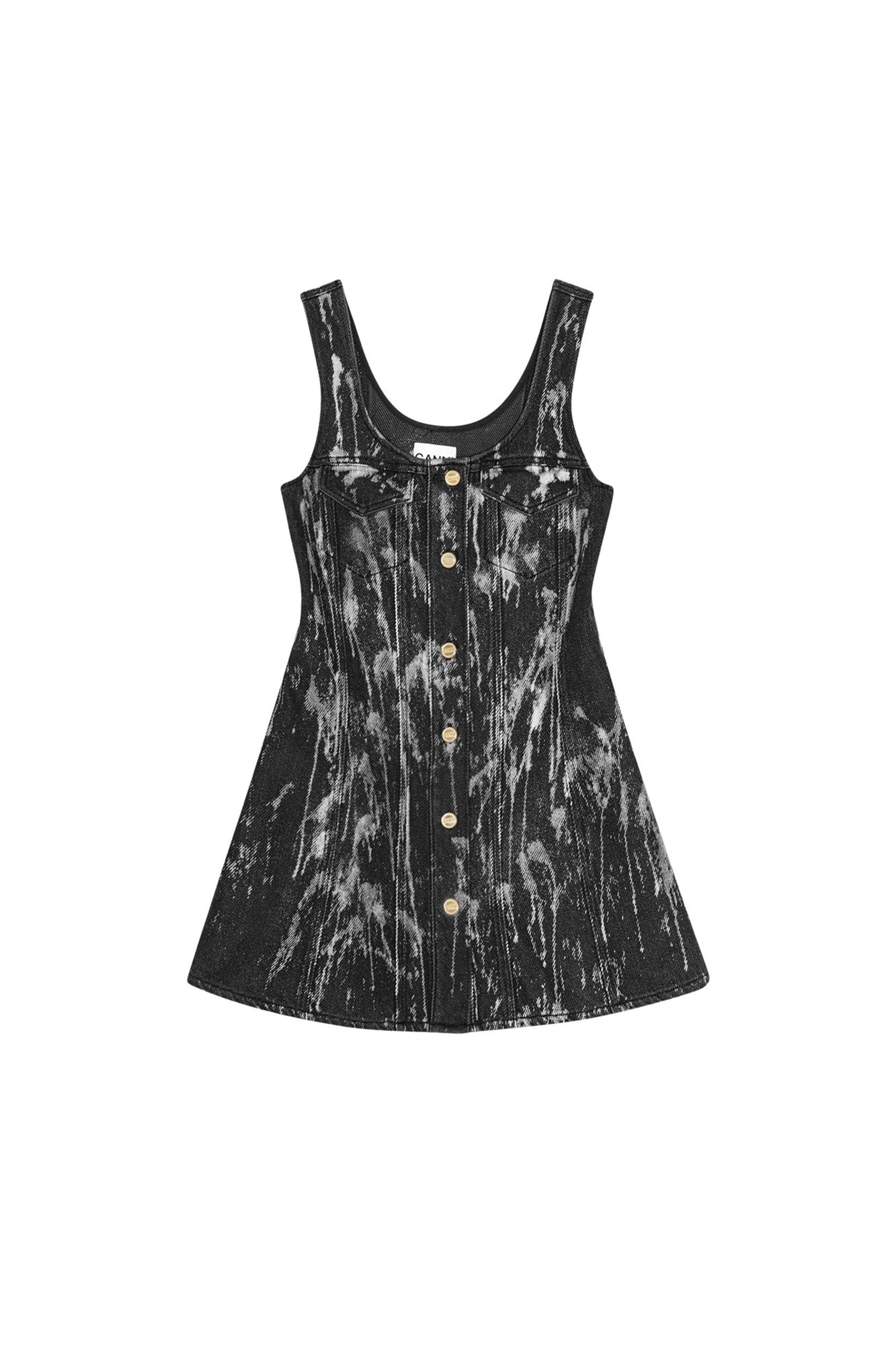 Robe courte en denim - Washed Black