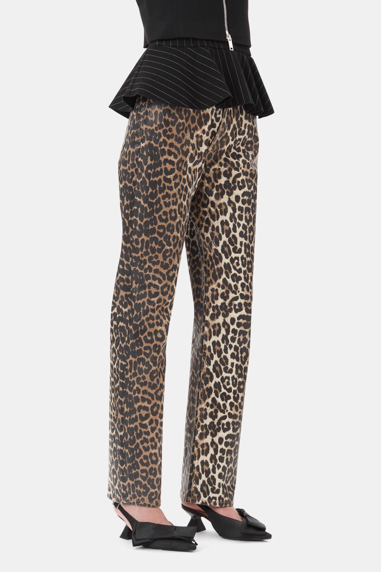 Pantalon Stary animal en denim - Leopard