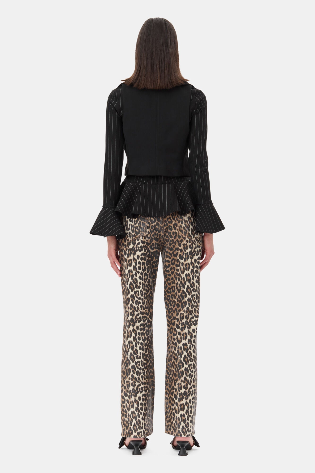 Pantalon Stary animal en denim - Leopard