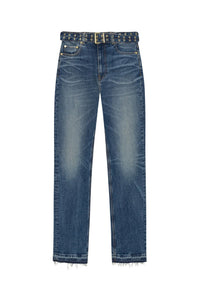 Pantalon Carri délavé en denim - Mid Blue Vintage