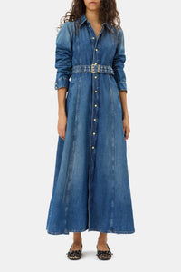 Robe longue en denim - Mid Blue Vintage