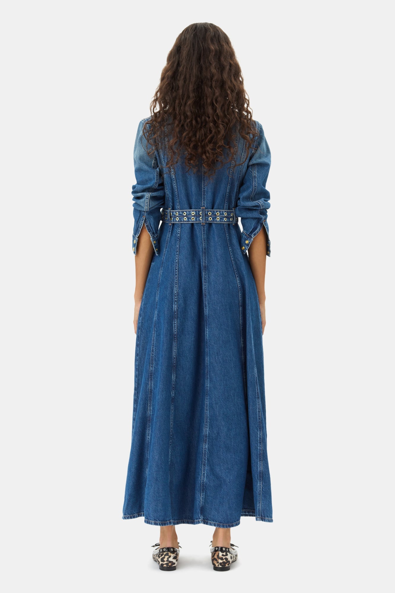 Robe longue en denim - Mid Blue Vintage