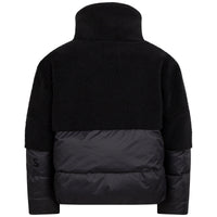 Doudoune bi-matière en polaire duveteuse - Black
