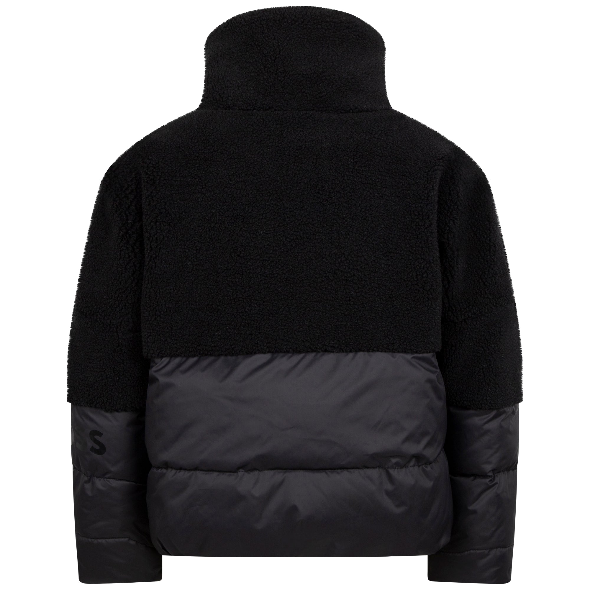 Doudoune bi-matière en polaire duveteuse - Black