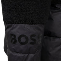 Doudoune bi-matière en polaire duveteuse - Black