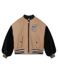 Jacket with wool blend logo - Cookie