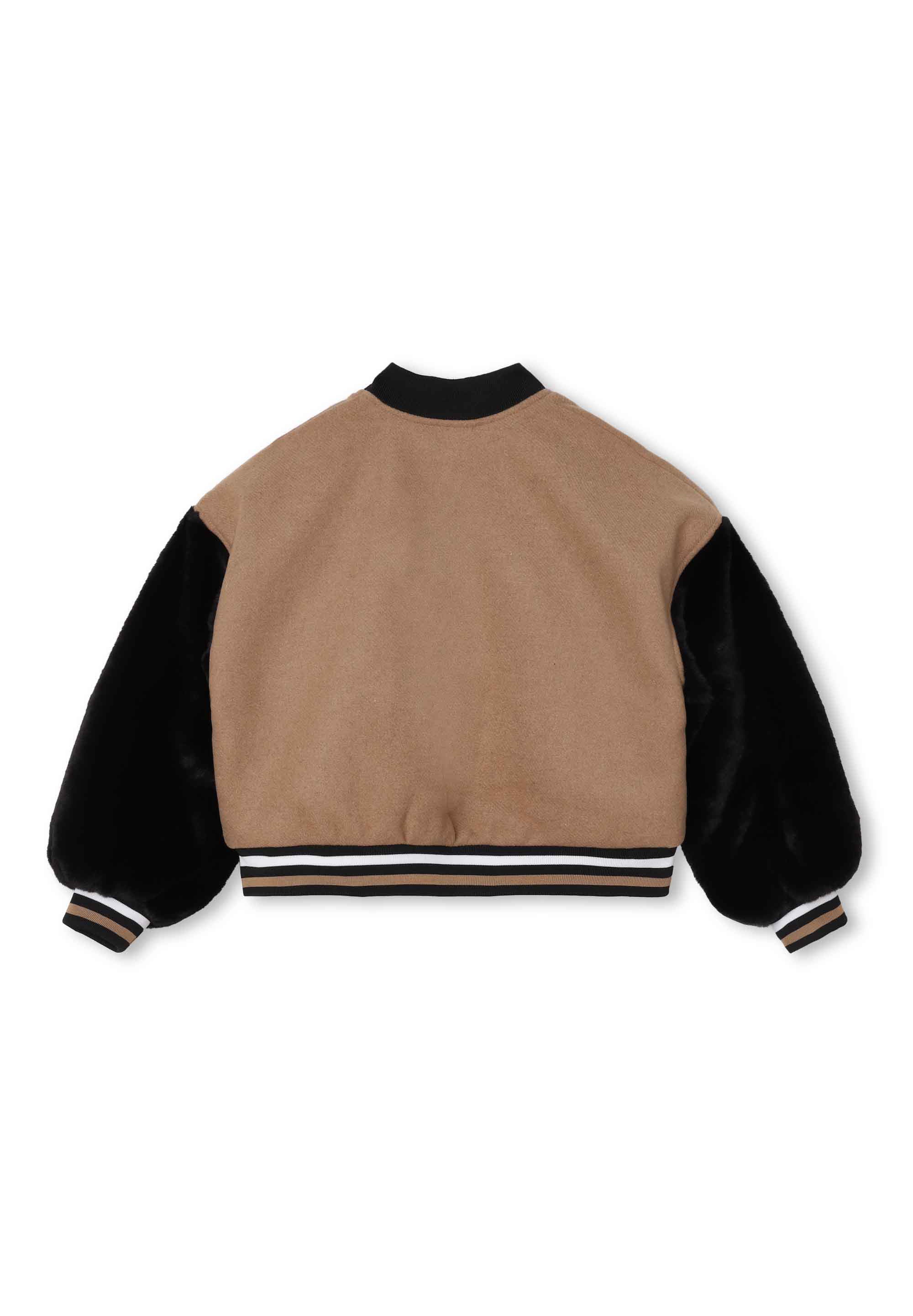 Jacket with wool blend logo - Cookie