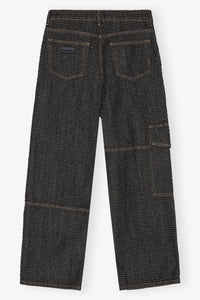 Pantalon texturé en denim - Black