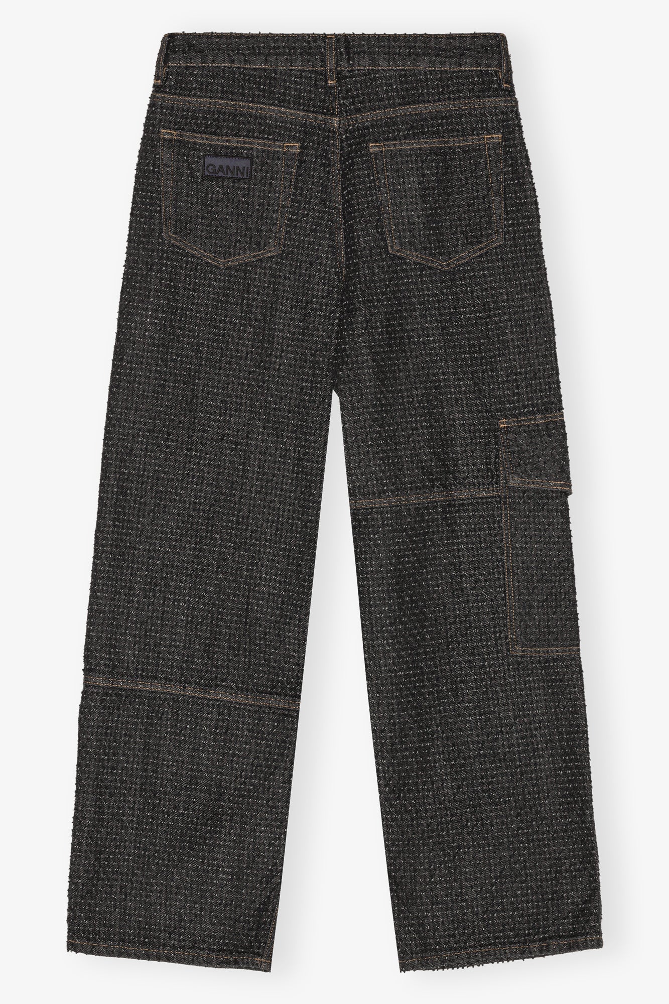 Pantalon texturé en denim - Black
