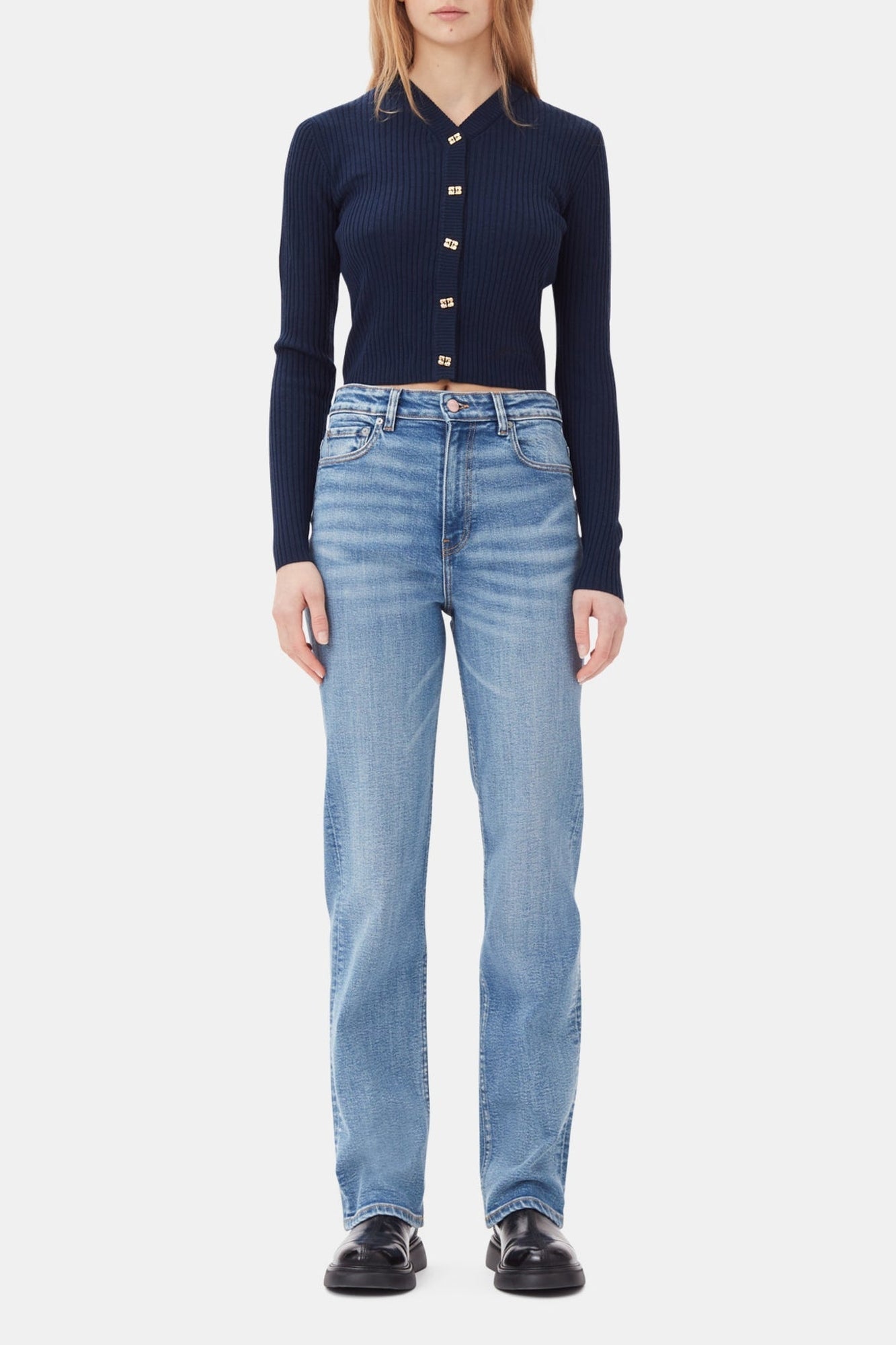 Pantalon Pohli en denim - Mid Blue Vintage