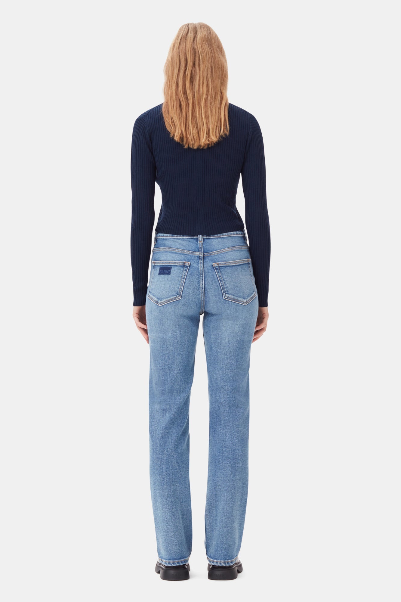 Pantalon Pohli en denim - Mid Blue Vintage