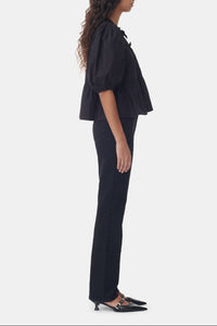 Pantalon taille haute Pohli en denim - Washed Black