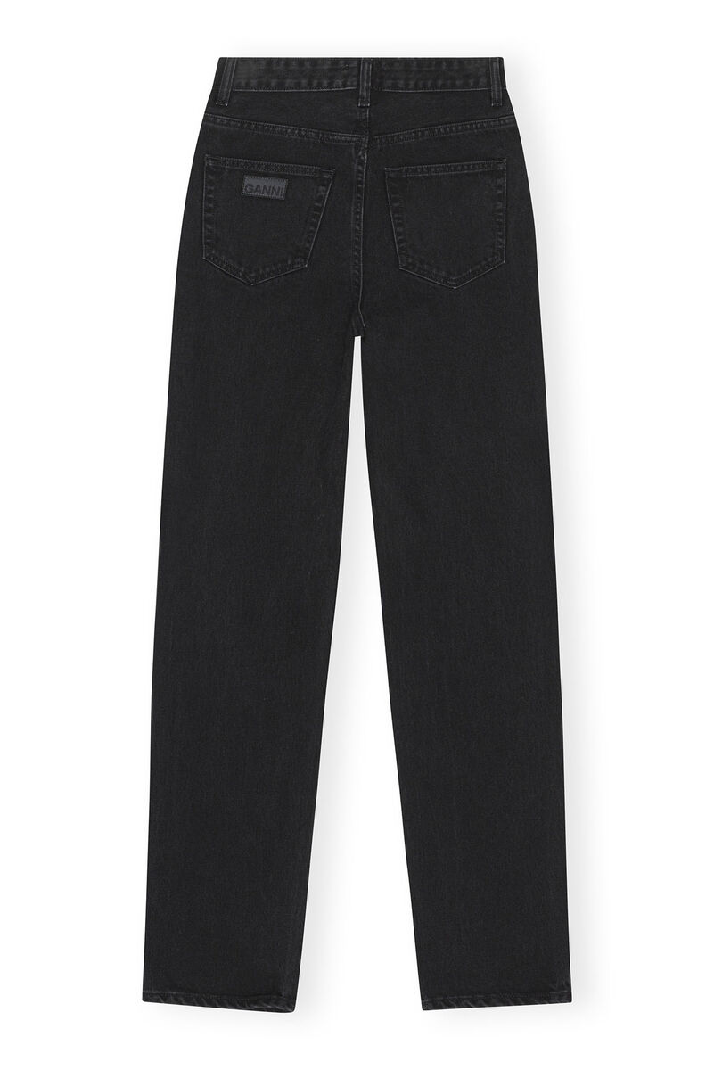 Pantalon taille haute Pohli en denim - Washed Black