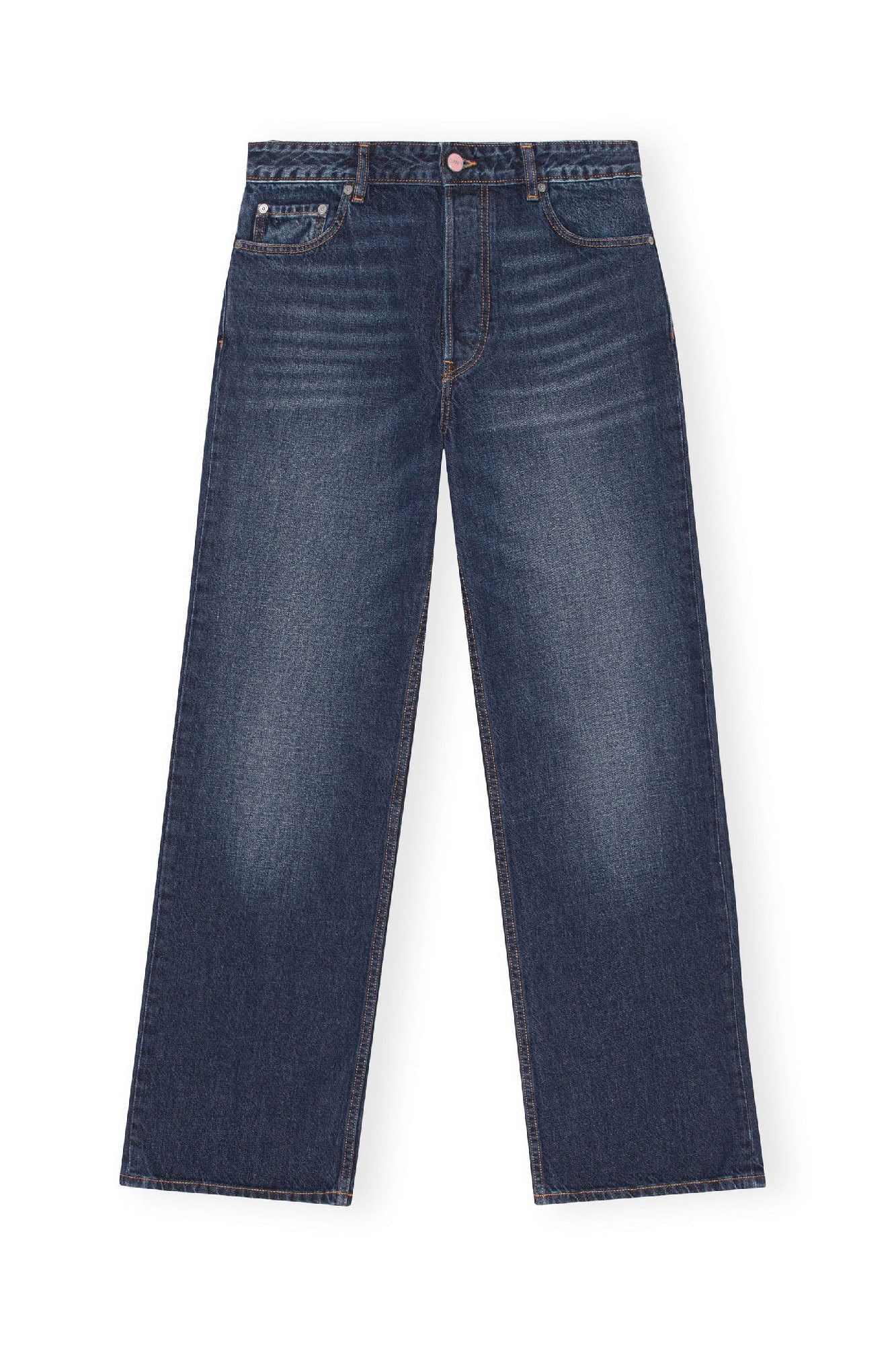 Pantalon taille haute Izey en denim - Dark Blue Vintage
