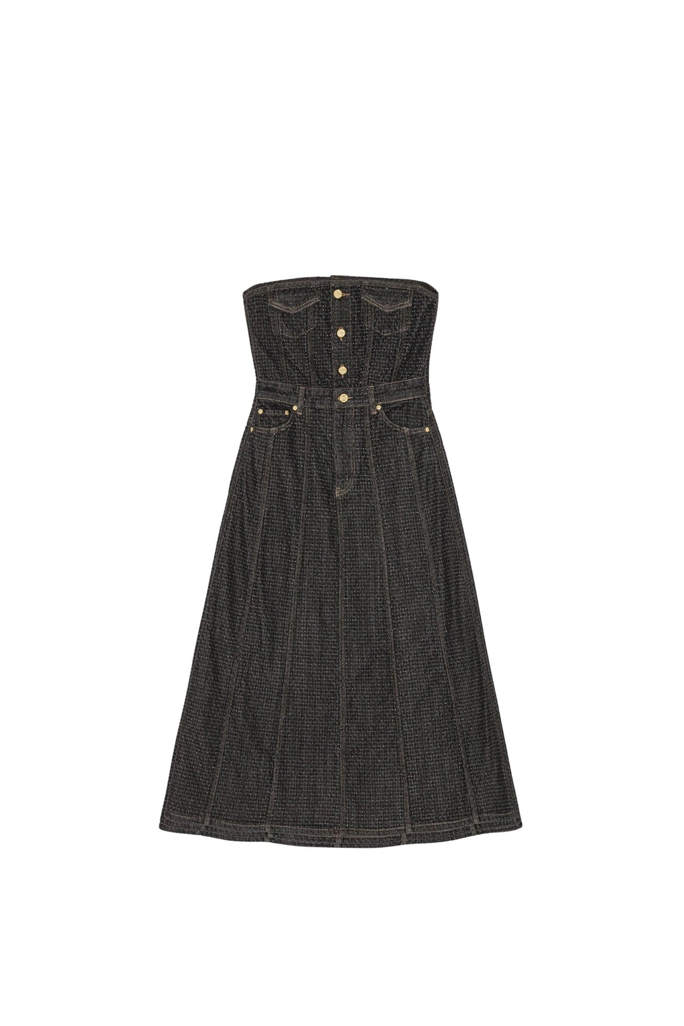 Robe midi texturée - Black