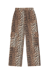 Pantalon imprimé Angi en denim - Leopard