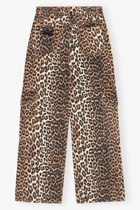 Pantalon imprimé Angi en denim - Leopard